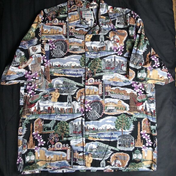 Vintage Reyn Spooner American Classics Chicago Windy City Hawaiian Shirt - Picture 2 of 6
